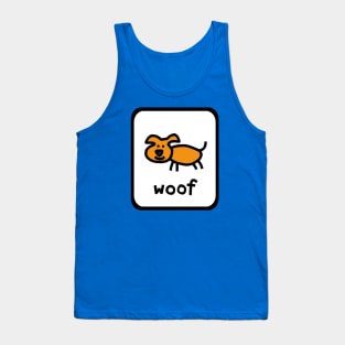 Self Portrait of Puppy Dog Woof Sign Tank Top